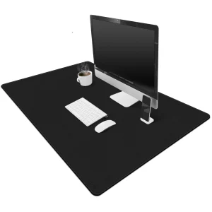 Leather Desk Mat 39.4“ x 23.6” Dual Sided Leather Desk Pad Protector Waterpro...