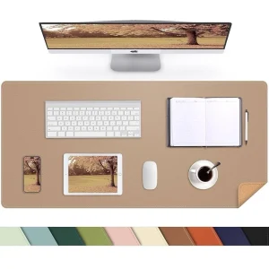 Large Leather Desk Pad Dark Apricot 47in*23in